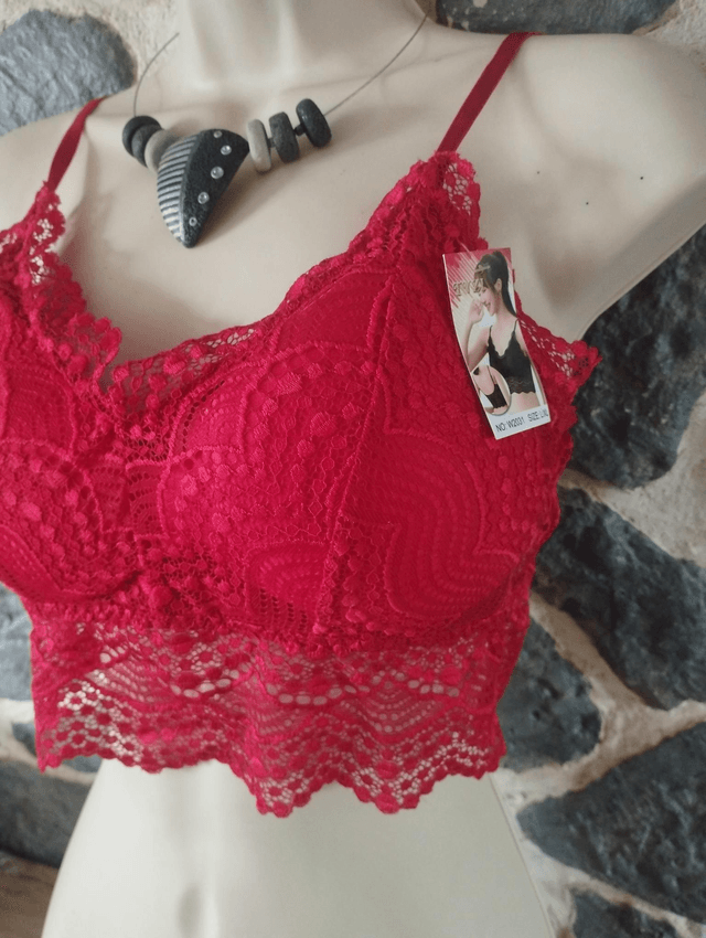 Brassière rouge Dos arrondi taille L