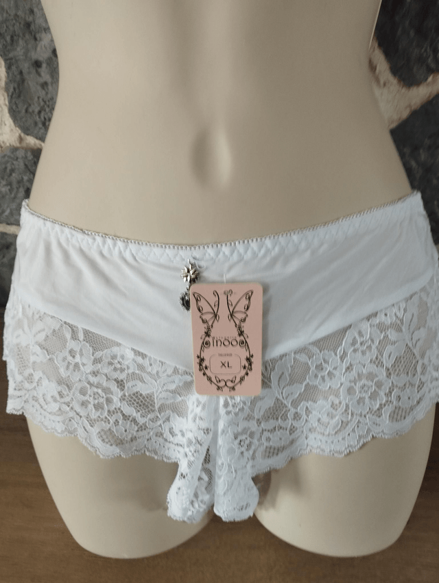 Ensemble Bonnet E en blanc avec armatures et rembourrage