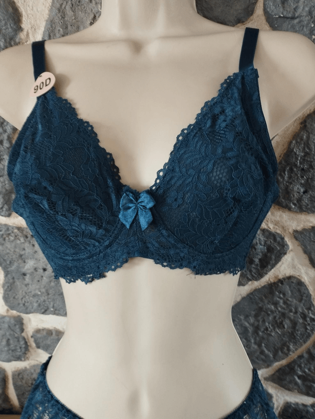 Ensemble Bonnet D bleu canard avec armatures