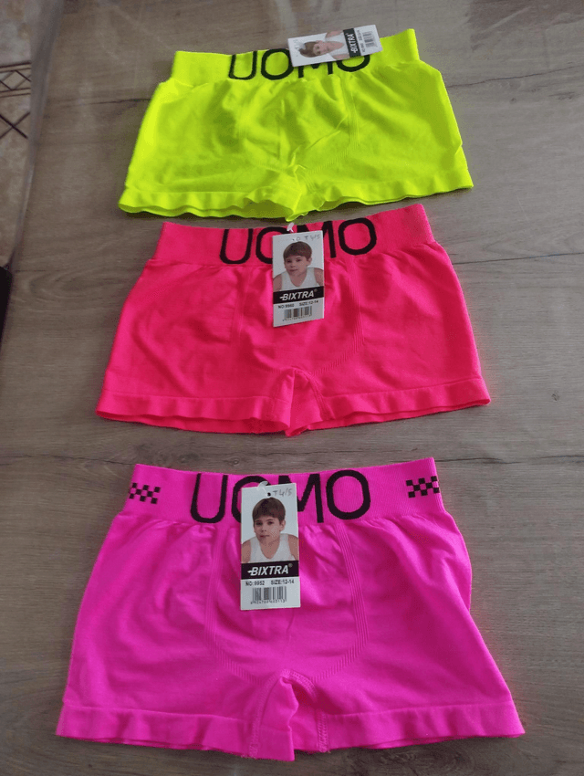 Lot de 3 boxers fluorescents garçons 5 ans 