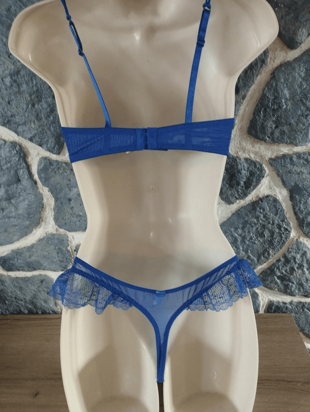 Ensemble Bonnet C avec armatures et léger rembourrage bleu royal