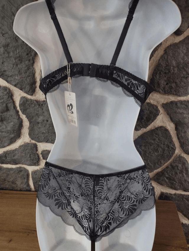 Ensemble bleu royal et gris avec armatures et rembourrage