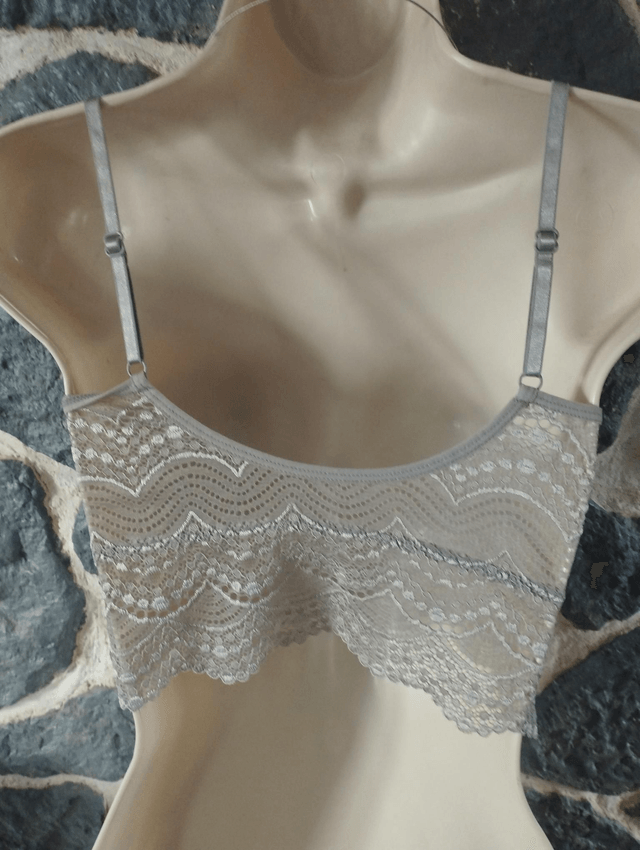 Brassière grise argentée taille S/M
