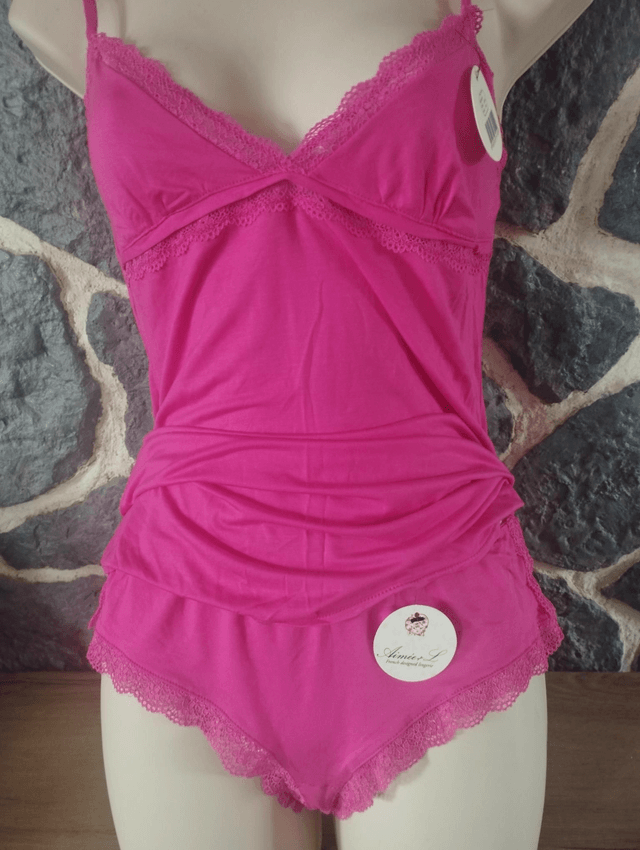 Ensemble caraco shorty rose