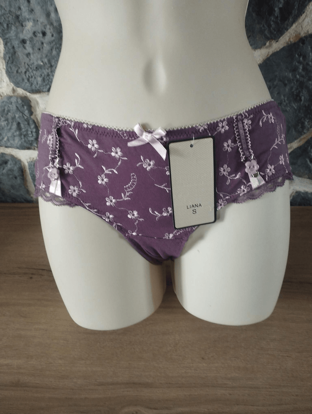 Ensemble violet avec fleurs parmes rembourrage léger et armatures