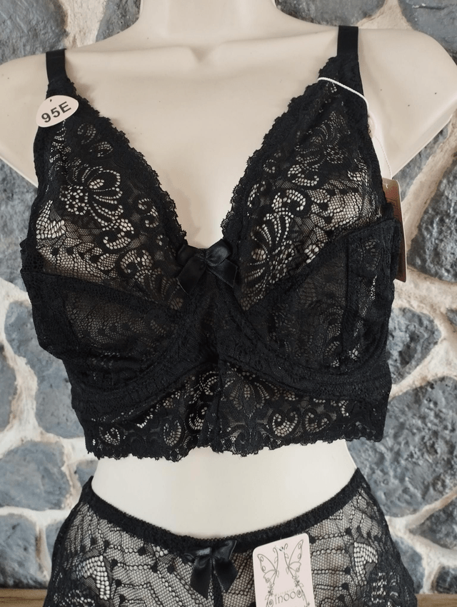 Ensemble bonnet E noir sans rembourrage du 95E au 110E