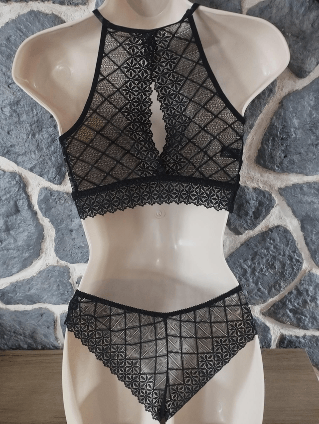 Ensemble triangle sans armatures noir
