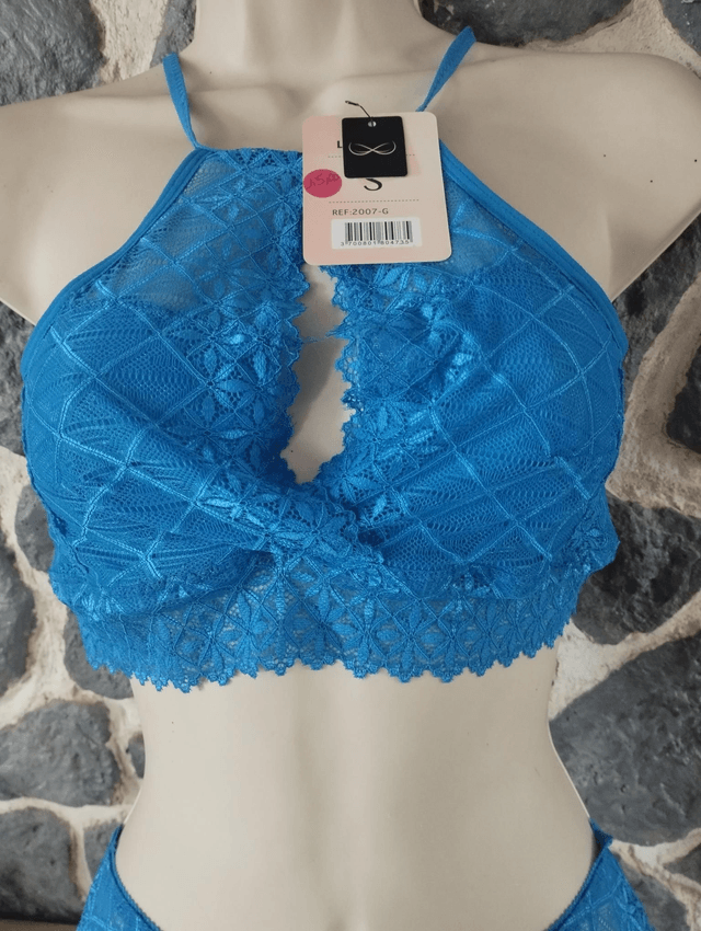 Ensemble triangle sans armatures bleu royal