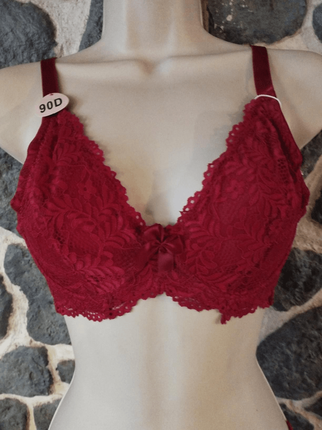 Ensemble rouge grenat avec armatures 16176