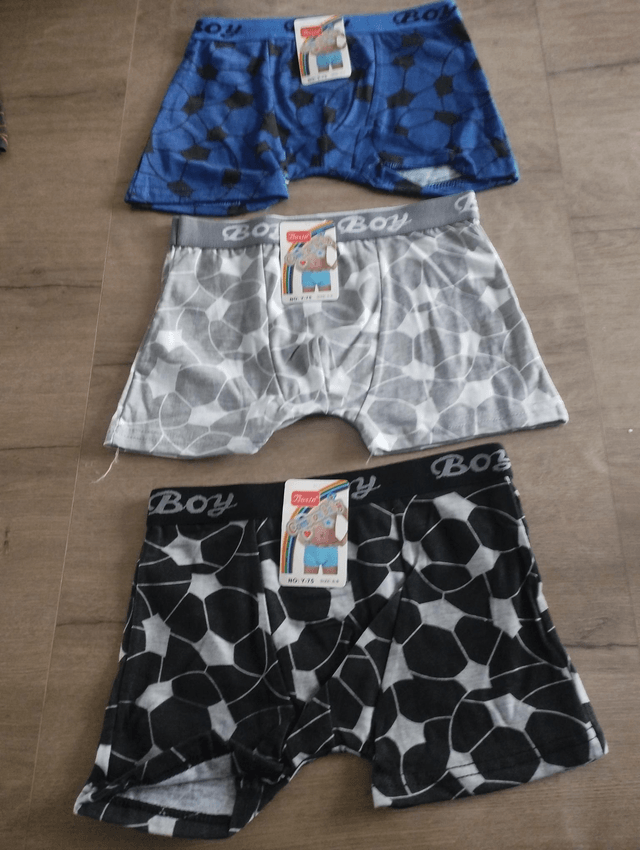 Lot de 3 boxers garçons imprimés foot taille 6/8 ans
