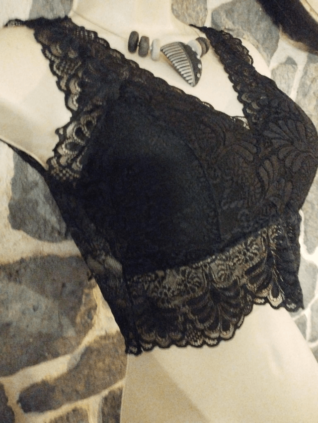 Brassière noire grande taille mousses amovibles 