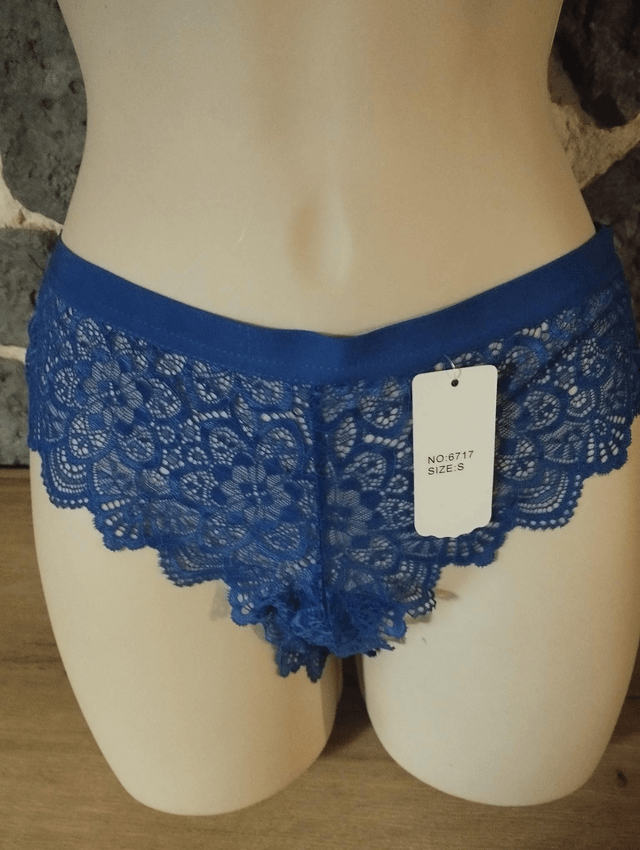 Ensemble triangle sans armatures ni rembourrage bleu dos papillon