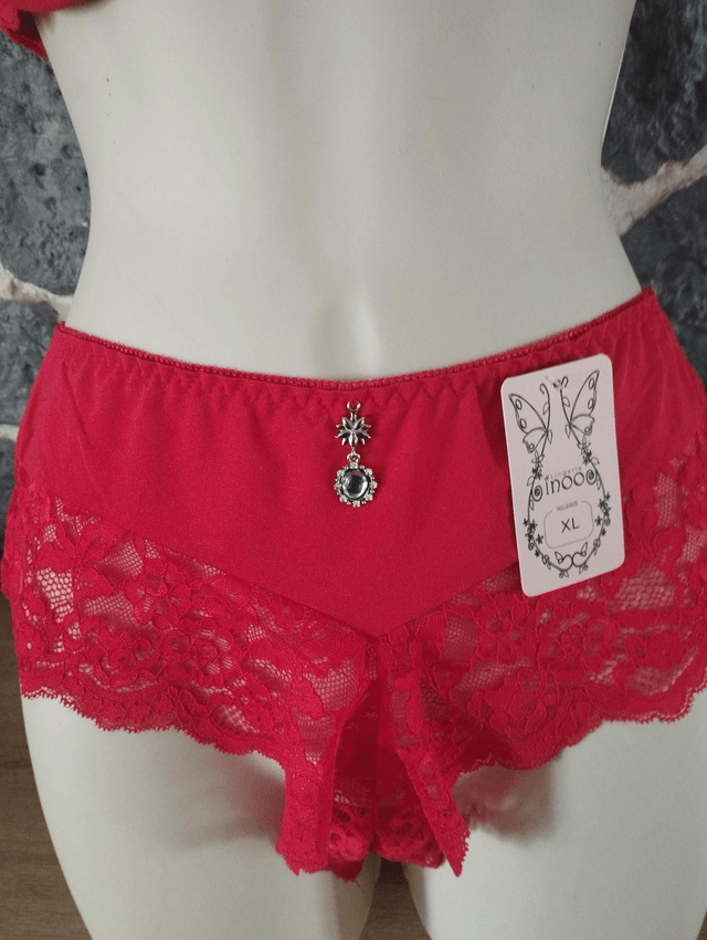 Ensemble rouge bonnet E avec armatures et rembourrage