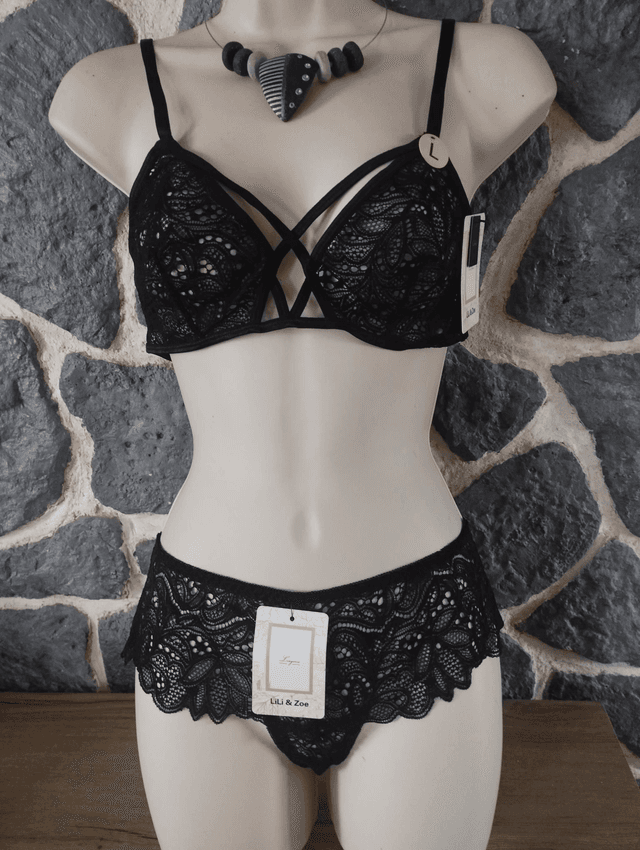 Ensemble triangle sans armatures noir